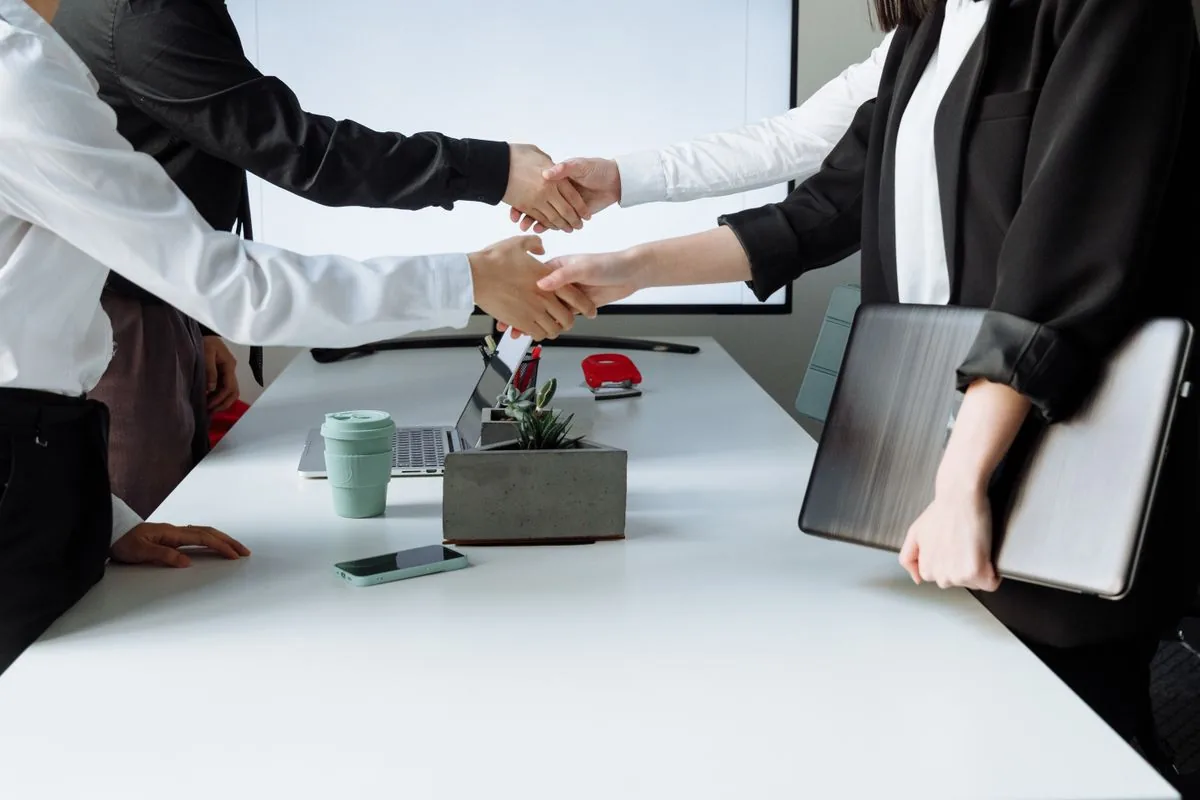 Illustrative photo: business handshake
